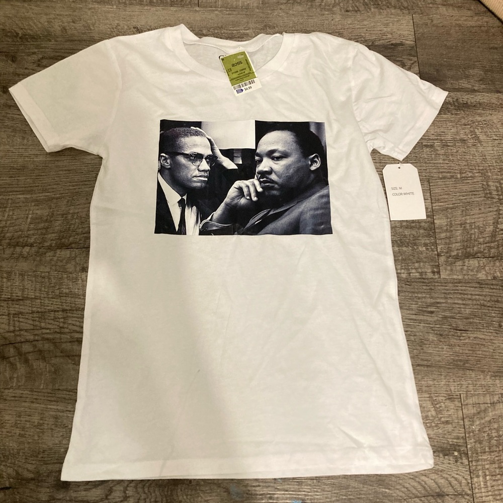 On Fire White T-Shirt with Iconic Black Graphic
